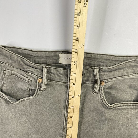 Dear John Button Fly Stella Super High Rise Crop Jeans Stretch‎ Faded - Picture 12 of 14
